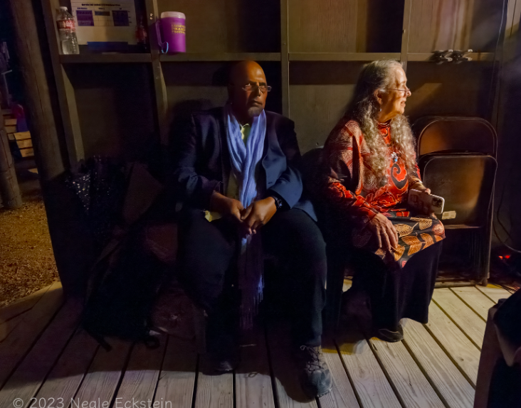 Tom Prasada-Rao and Crow Johnson Evans together at Kerrville Folk Festival.